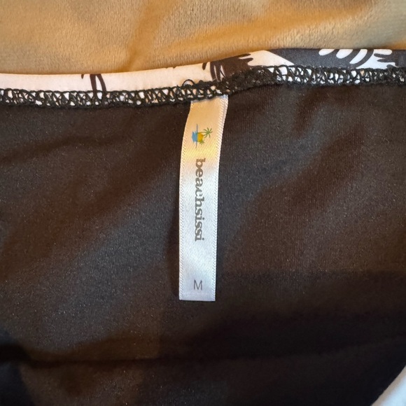 NWOT Black and White Palm Tree Bikini Bottom - Picture 2 of 3